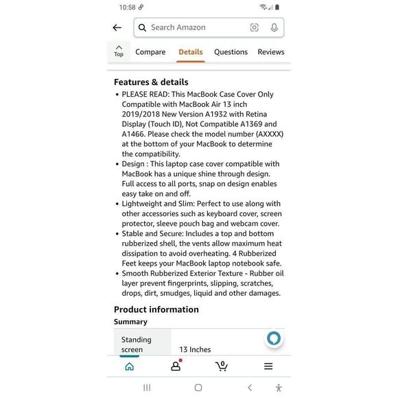 New Wocadi 5in1 Purple Mist Case MacBook Air 13" A2237 A2179/A1932 Hard Shell - Picture 6 of 6